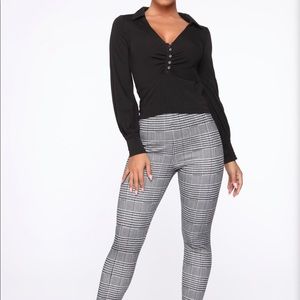 Plaid Fashion Nova Pants NWT